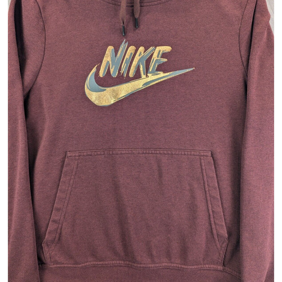Nike Hoodie Small Women's Funnel Neck Pullover Sweatshirt Casual Sportswear - Picture 5 of 10